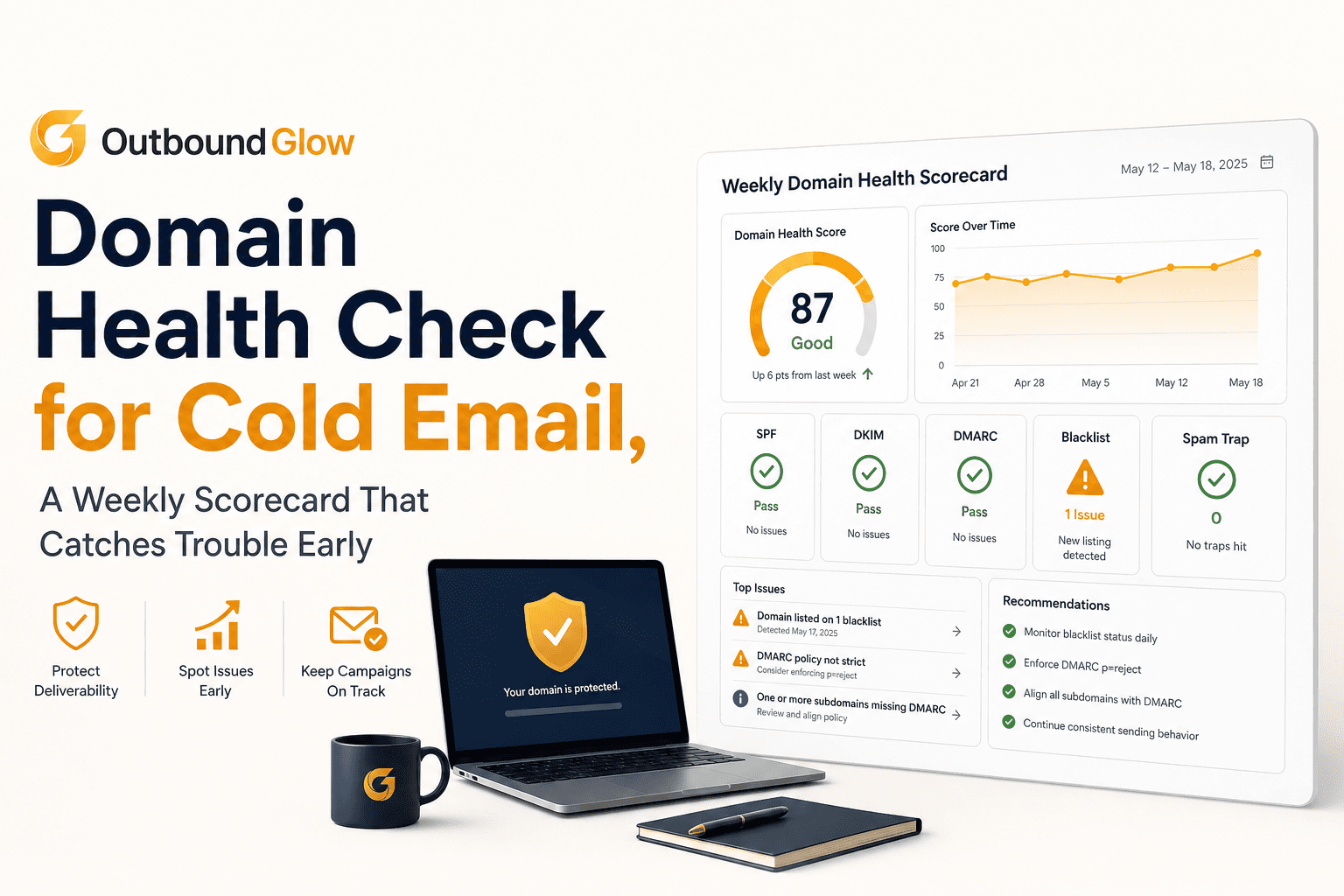 Domain Health Check for Cold Email, A Weekly Scorecard That Catches Trouble Early