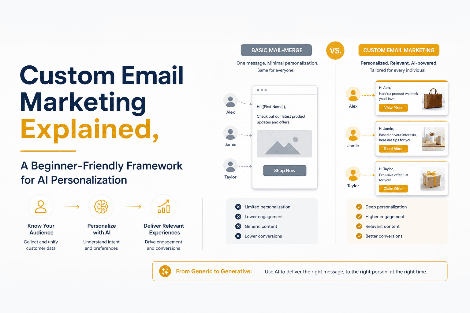 Custom Email Marketing Explained, A Beginner-Friendly Framework for AI Personalization In 2026